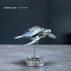iretrolab CARETTA Mechanical Sea Turtle – Kinetic Metal Art Sculpture