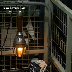 iretrolab Cast Aluminum Utility Light, Handheld & Hanging Industrial Lamp