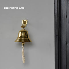 iretrolab Vintage Brass Door Bell – Wall Mounted Ringing Bell for Home or Shop Décor