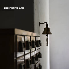 iretrolab Vintage Brass Door Bell – Wall Mounted Ringing Bell for Home or Shop Décor