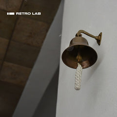 iretrolab Vintage Brass Door Bell – Wall Mounted Ringing Bell for Home or Shop Décor