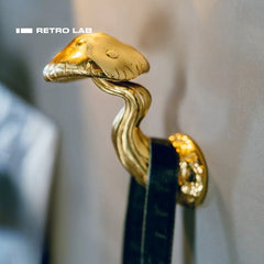 iretrolab Vintage Brass Mushroom Wall Hook – Creative Retro Decorative Hanger