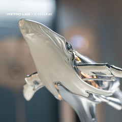 iretrolab Mechanical Metal Humpback Whale Model– Premium Steampunk 3D Metal Art model for Collectors, Decor & Gift Giving-SD-03