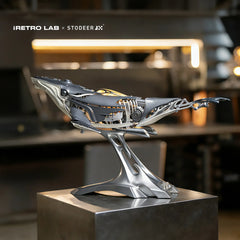 iretrolab Mechanical Metal Humpback Whale Model– Premium Steampunk 3D Metal Art model for Collectors, Decor & Gift Giving-SD-03
