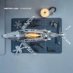 iretrolab Mechanical Metal Humpback Whale Model– Premium Steampunk 3D Metal Art model for Collectors, Decor & Gift Giving-SD-03