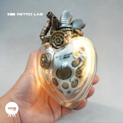 iretrolab Ember Heart – Steampunk Mechanical Heart Sculpture Lamp