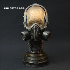 iretrolab Steampunk Skull Sculpture Lamp,Vintage Industrial Ambient Light