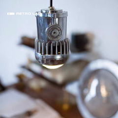 iretrolab Vintage Industrial Bullet Design Pendant Lamp, Cast Aluminum