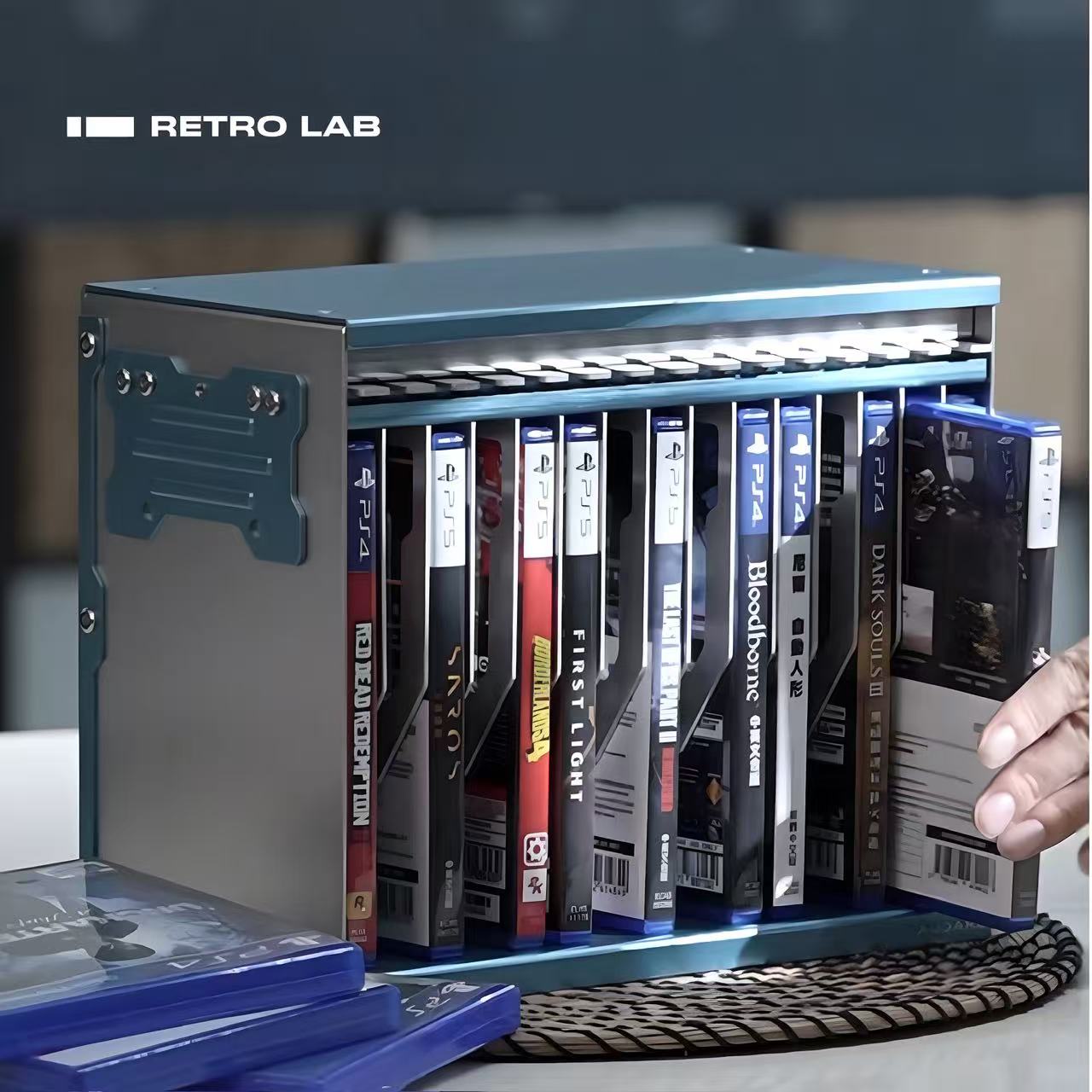 iretroLab Mechanical Pop-Up Game Case Organizer for PS4 & PS5
