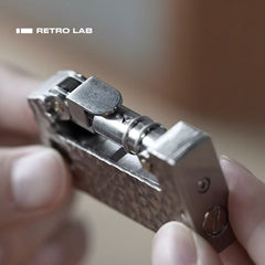 iretrolab Vintage Cast Copper Kerosene Lighter – Textured Mechanical Design