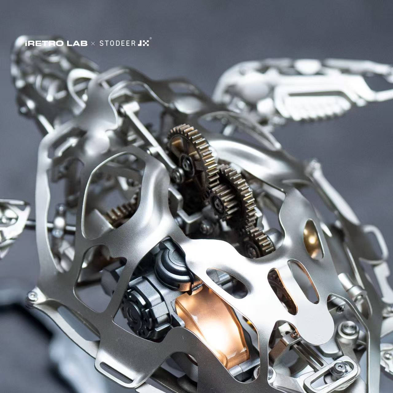 iretrolab CARETTA Mechanical Sea Turtle – Kinetic Metal Art Sculpture