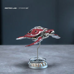 iretrolab CARETTA Mechanical Sea Turtle – Kinetic Metal Art Sculpture
