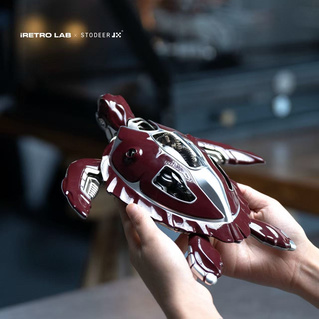 iretrolab CARETTA Mechanical Sea Turtle – Kinetic Metal Art Sculpture