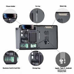 iretrolab Executive Charging Portfolio – Wireless Power + A4 Organizer for Modern Work