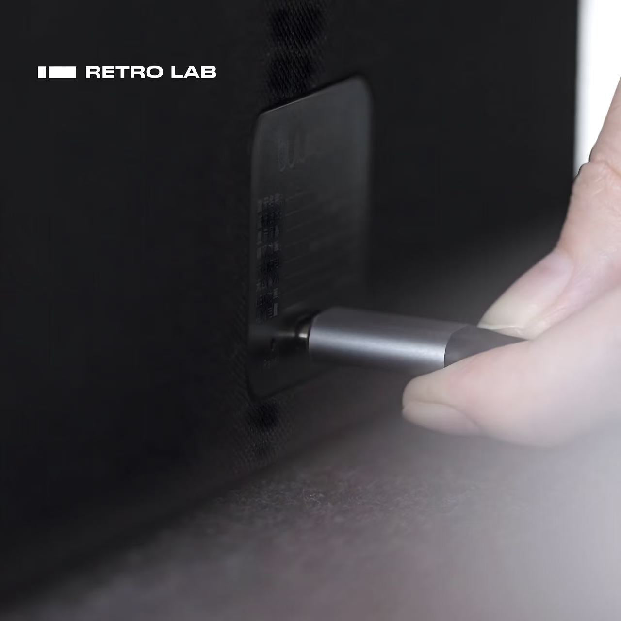 iretrolab Flip-Display Bluetooth Speaker with Lyric Sync, Desk Clock & Ambient Light – Perfect Christmas Gift