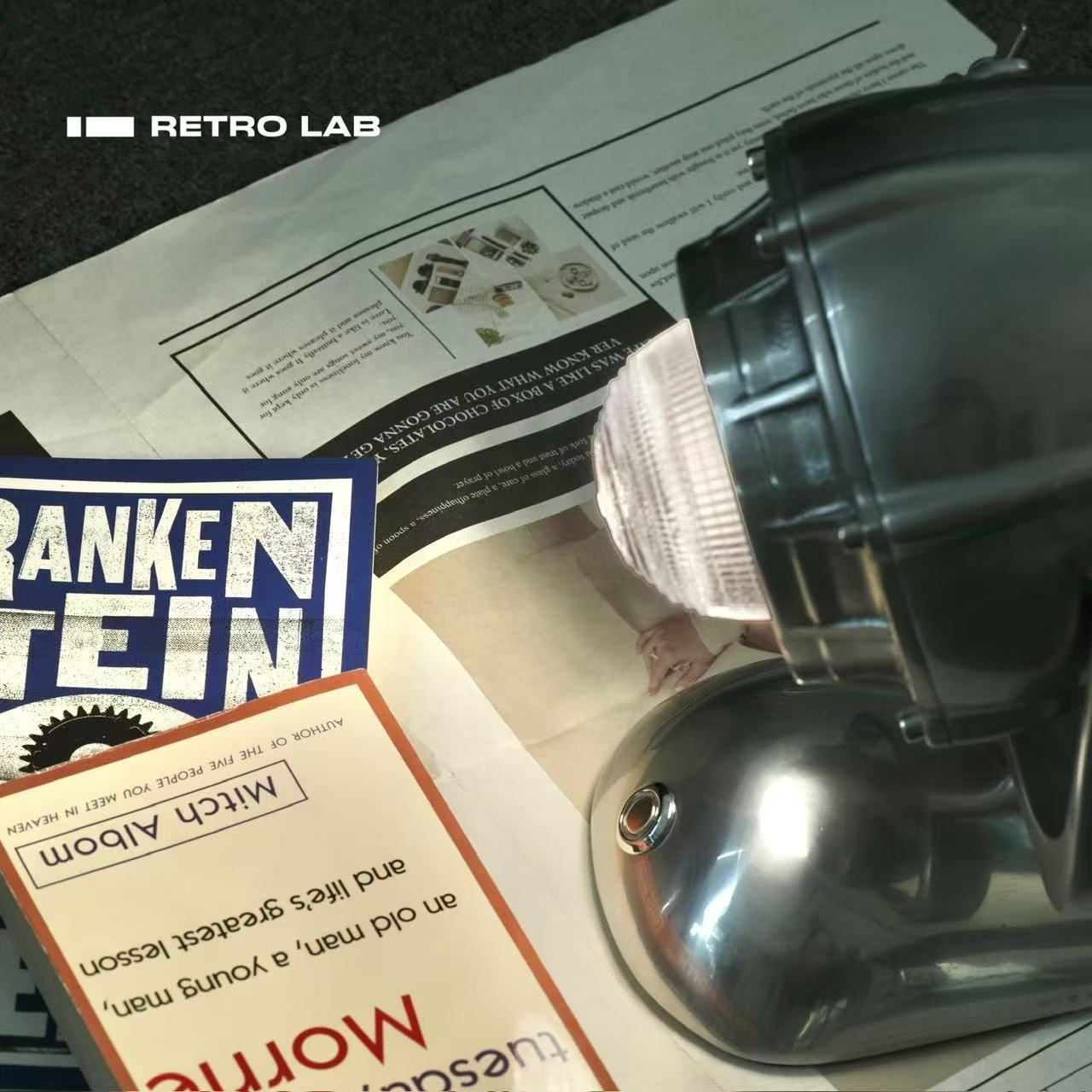 iretrolab Cast Aluminum Engine Desk Lamp, Vintage Industrial Style Touch Bedroom Bedside Lamp