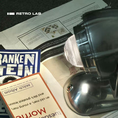 iretrolab Cast Aluminum Engine Desk Lamp, Vintage Industrial Style Touch Bedroom Bedside Lamp