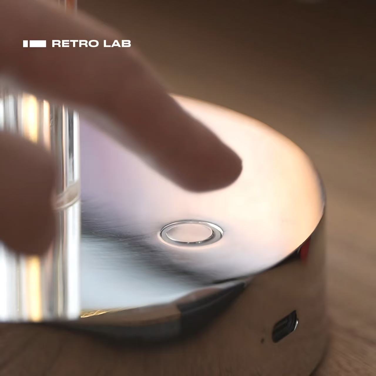 iretrolab Ambient Table Lamp with Glass Lampshade