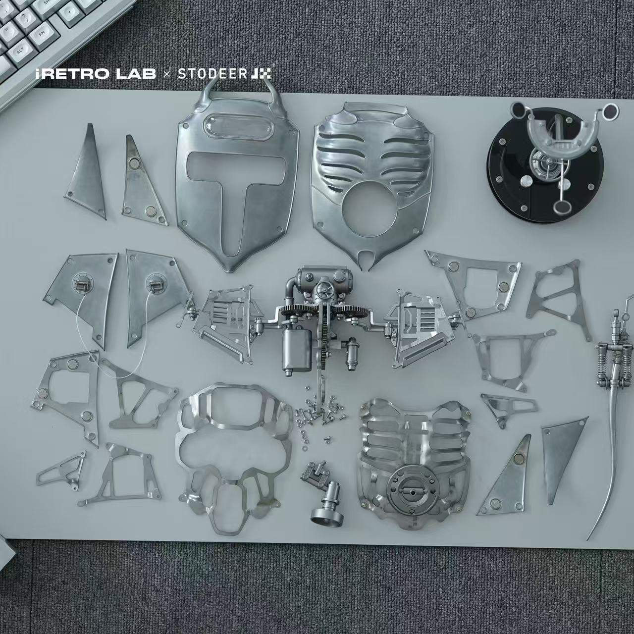 iretrolab Creative Mechanical Metal Nautilus Model, High-end Art Puzzle Kit-The Perfect Fusion of Nature and Art SD-02