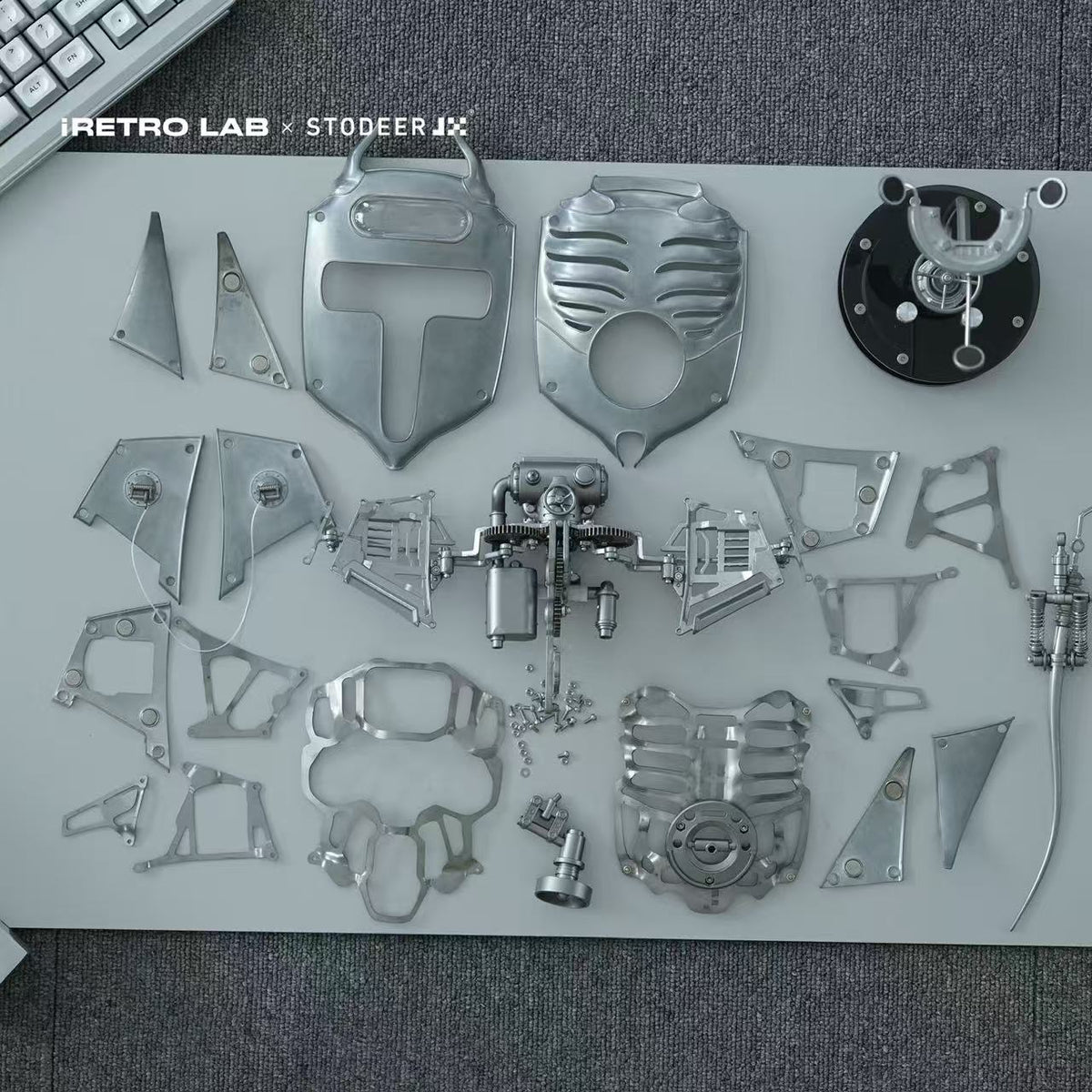 iretrolab Creative Mechanical Metal Nautilus Model, High-end Art Puzzle Kit-The Perfect Fusion of Nature and Art SD-02