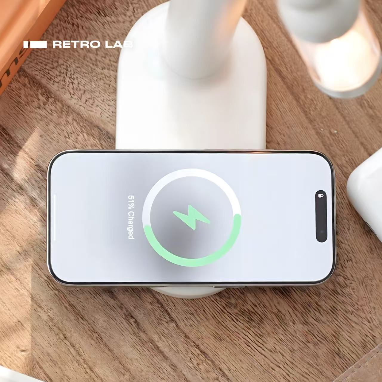 iretrolab Rhino Ambient Table Lamp, Creative Night Light with Rechargeable Design & Multi-Level Dimming