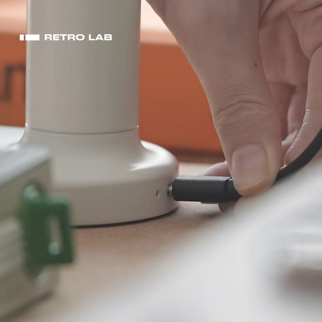 iretrolab Rhino Ambient Table Lamp, Creative Night Light with Rechargeable Design & Multi-Level Dimming