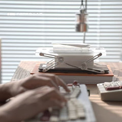 iretrolab Futuristic Walnut & Aluminum Tissue Box for Modern Desks