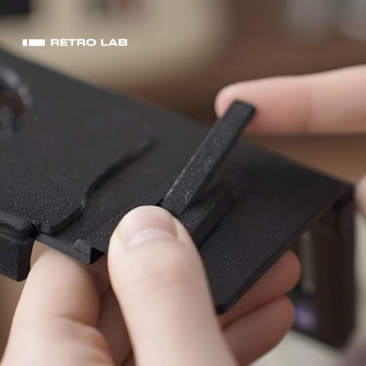 iretrolab Compact Bluetooth Mini Keyboard with Integrated Touchpad & Clip-On Case