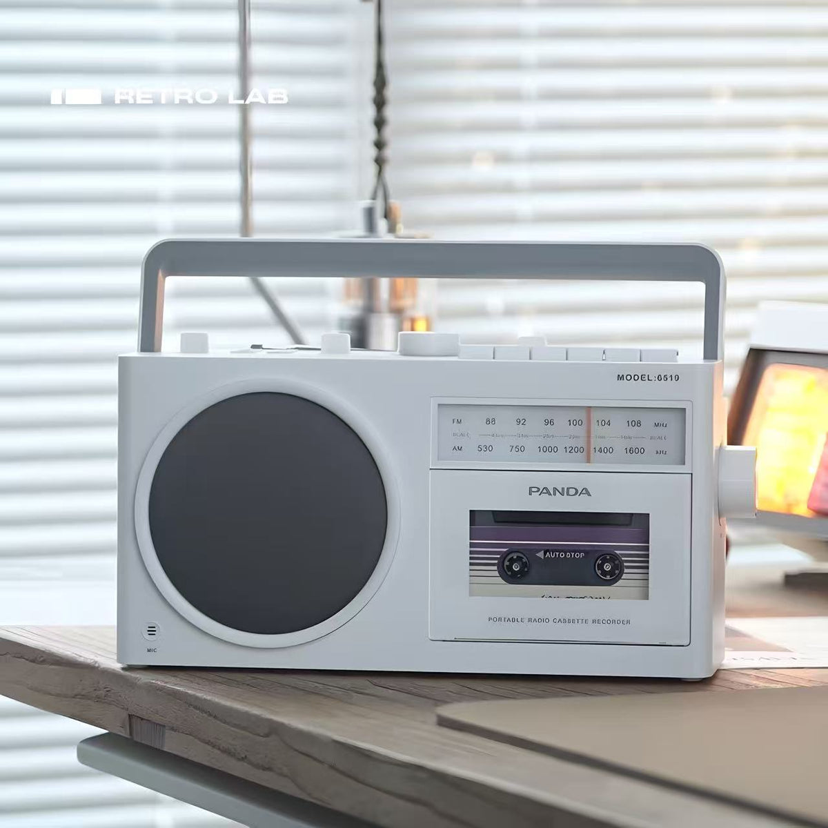 iretrolab Retro Bluetooth Cassette Player with AM/FM Radio