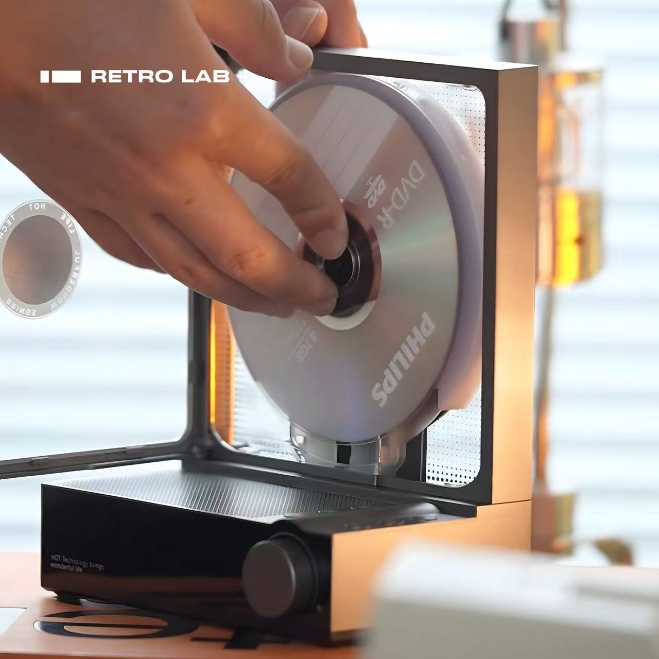iretrolab All-in-One Transparent CD Player with Bluetooth 5.3