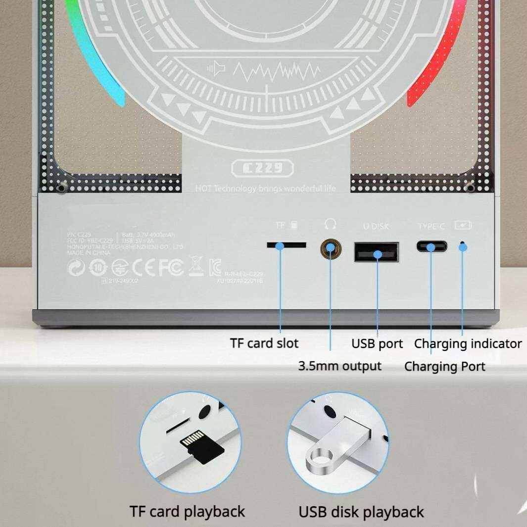 iretrolab All-in-One Transparent CD Player with Bluetooth 5.3