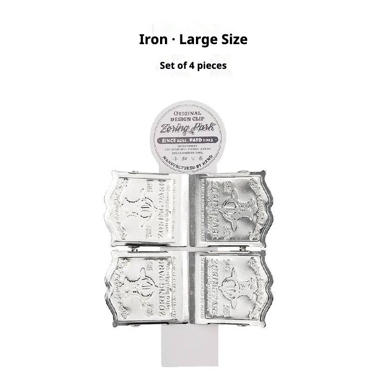 iretrolab Vintage Brass & Iron Magnetic Clips for Files and Small Items