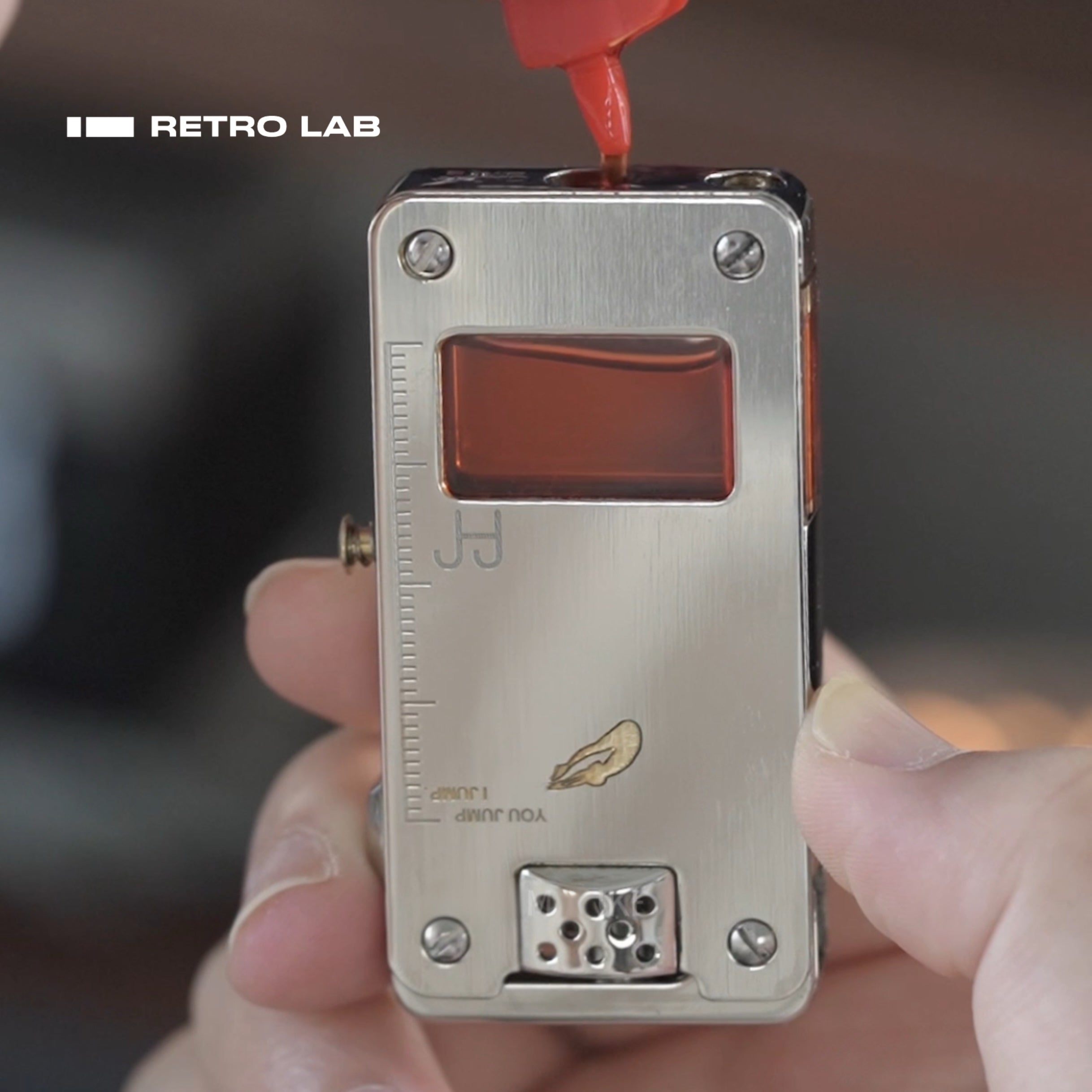 iretroLab Transparent Kerosene Lighter – Retro Mechanical Flip Ignition