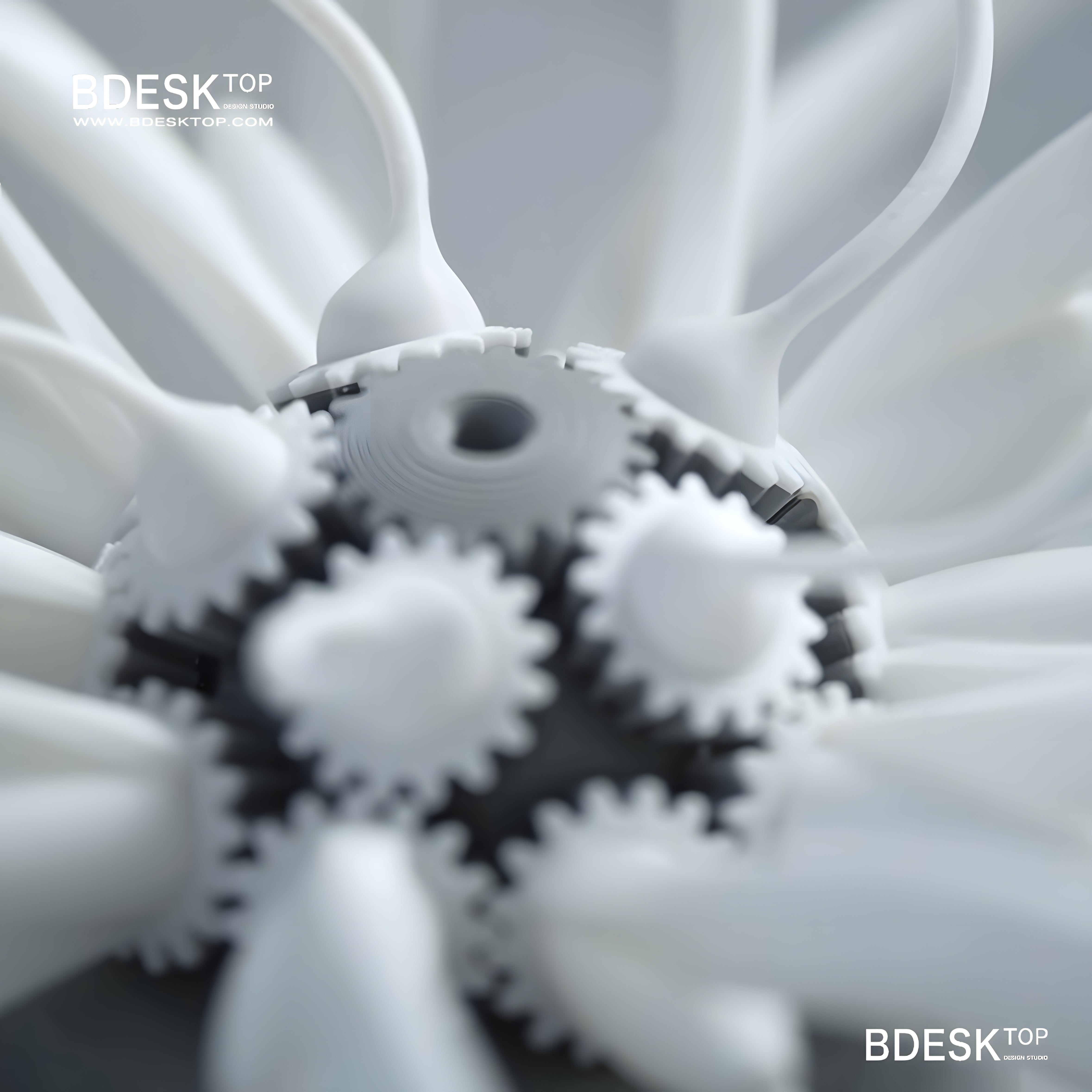 Iretrolab Mechanical Flower Kinetic Sculpture – 3D Printed DIY Creative Desktop Gift