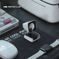 Iretrolab 3D-Printed Pyramid Smartwatch Charging Stand – Retro Industrial Desk Holder
