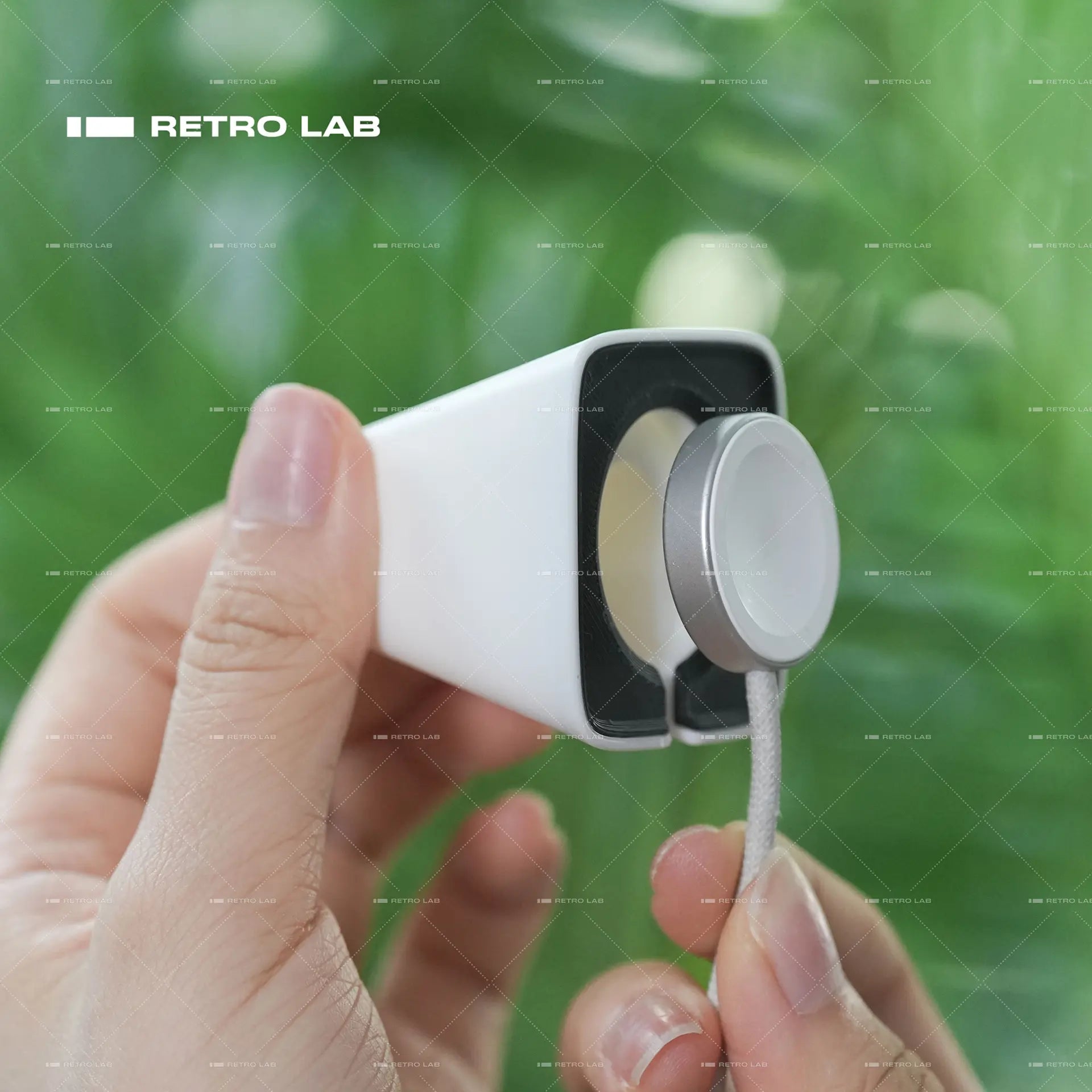 Iretrolab 3D-Printed Pyramid Smartwatch Charging Stand – Retro Industrial Desk Holder