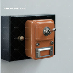 Iretrolab Retro Metal Wall Switch – Industrial Vintage Design with Label Tag