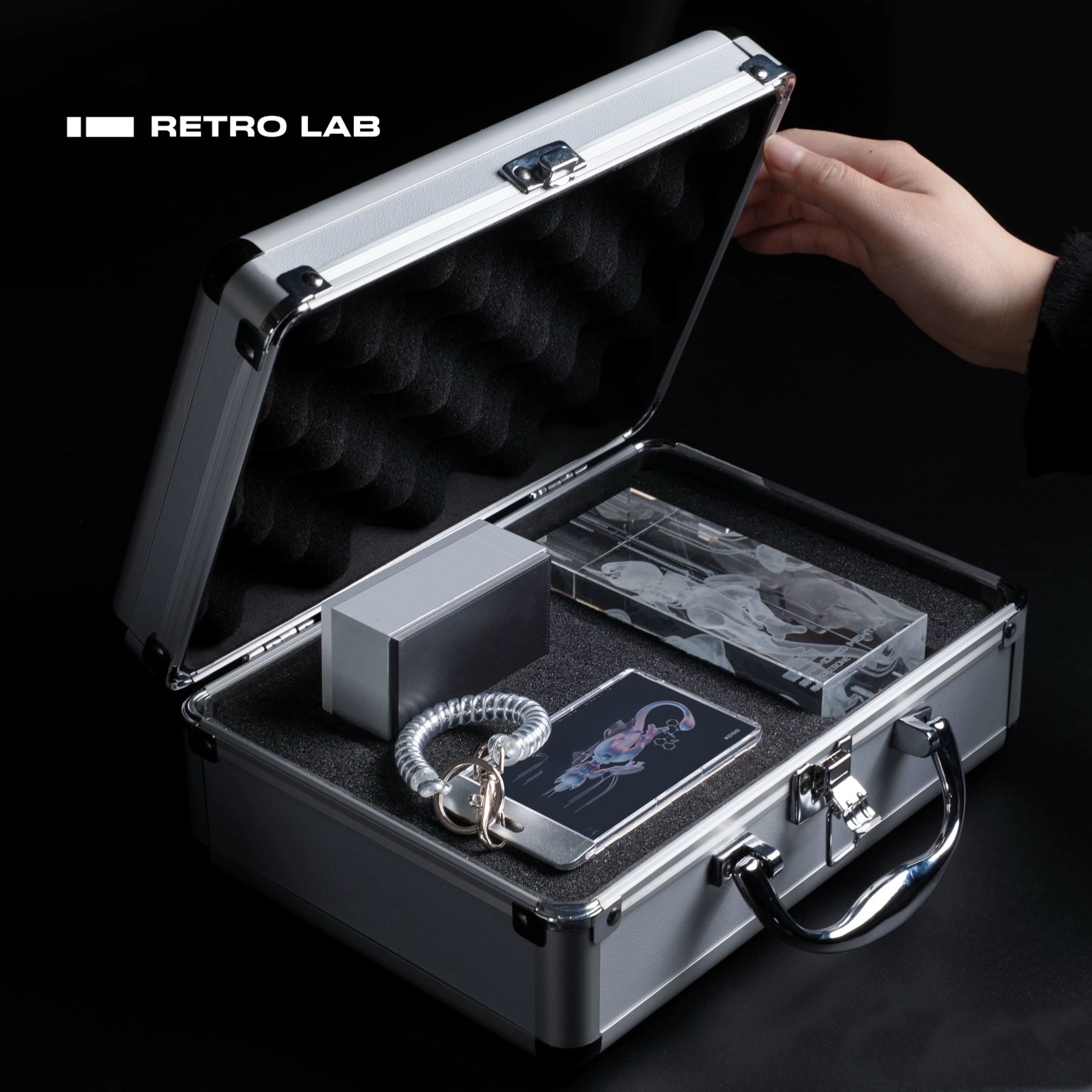 Iretrolab Crystal Skeleton Lamp with Metal Base,Smart RGB Dimmable Gift Light
