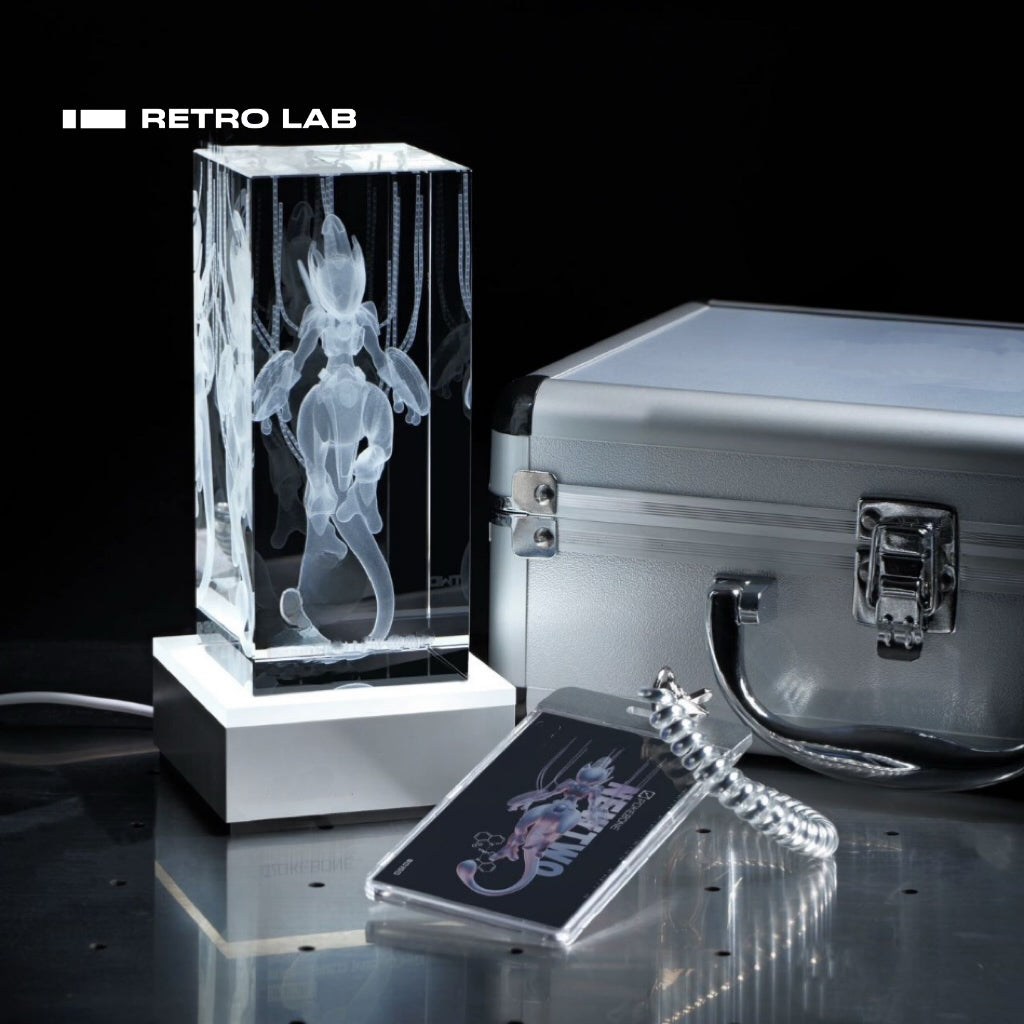 Iretrolab Crystal Skeleton Lamp with Metal Base,Smart RGB Dimmable Gift Light