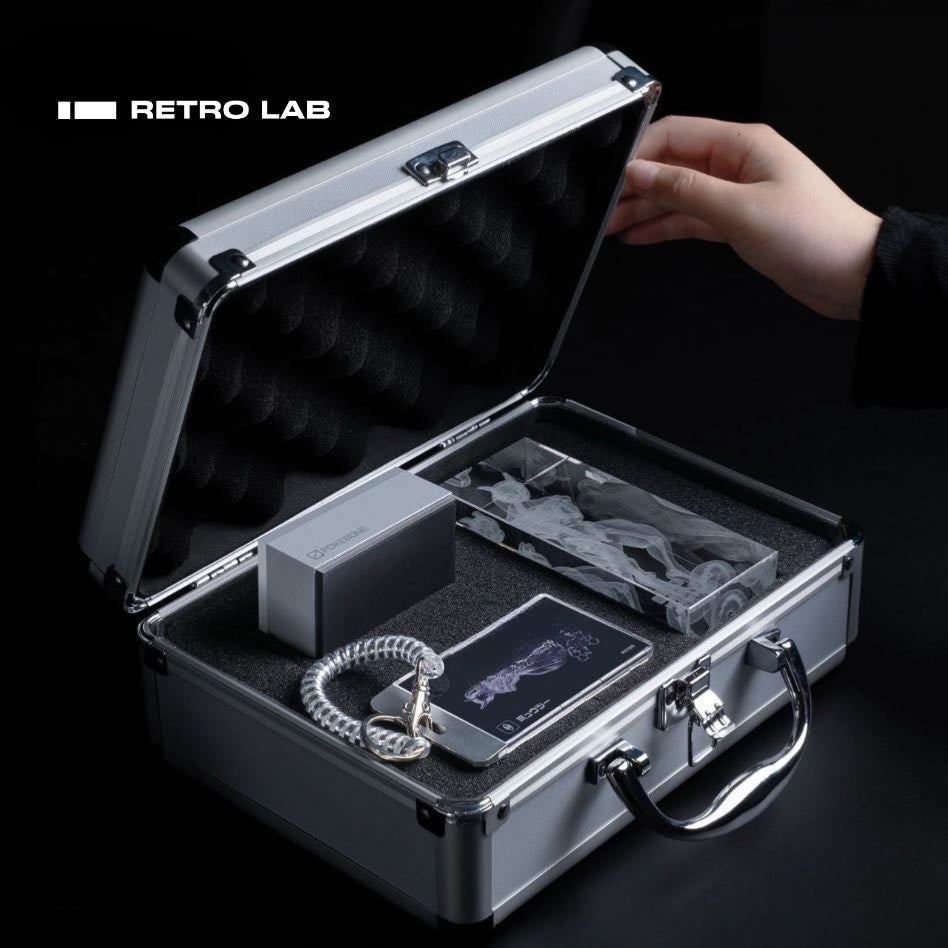 Iretrolab Crystal-Inspired RGB Lamp Base, Smart Metal Stand for Mood Lighting
