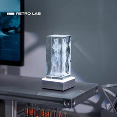 Iretrolab Crystal-Inspired RGB Lamp Base, Smart Metal Stand for Mood Lighting
