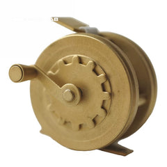 iretrolab Brass Hand-Crank Scroll, Original Vintage Flywheel Mini Tape Measure