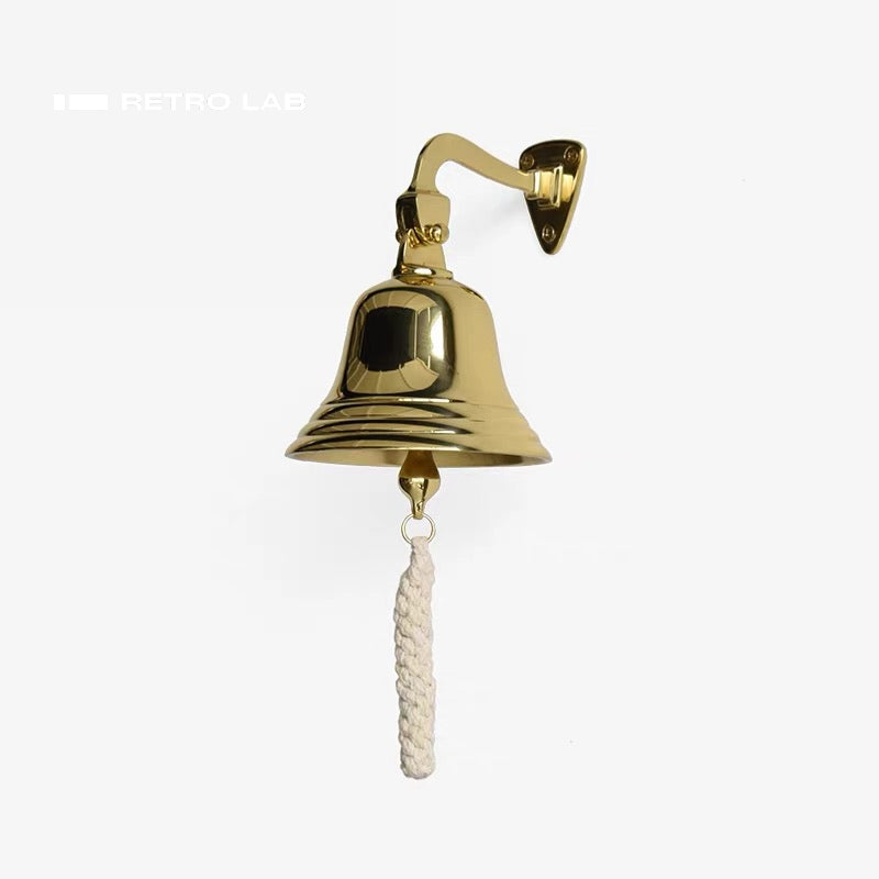 iretrolab Vintage Brass Door Bell – Wall Mounted Ringing Bell for Home or Shop Décor