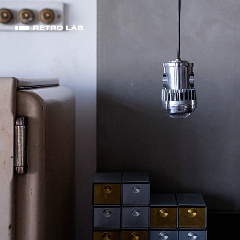 iretrolab Vintage Industrial Bullet Design Pendant Lamp, Cast Aluminum