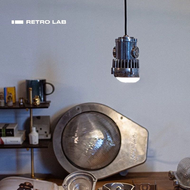 iretrolab Vintage Industrial Bullet Design Pendant Lamp, Cast Aluminum
