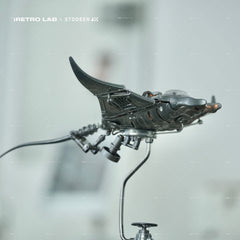 iretrolab Innovative Mechanical Metal Manta Ray Model-Perfect for Decorations and Gifts,Steampunk Style Advanced 3D Kinetic Sculpture kits  SD-01