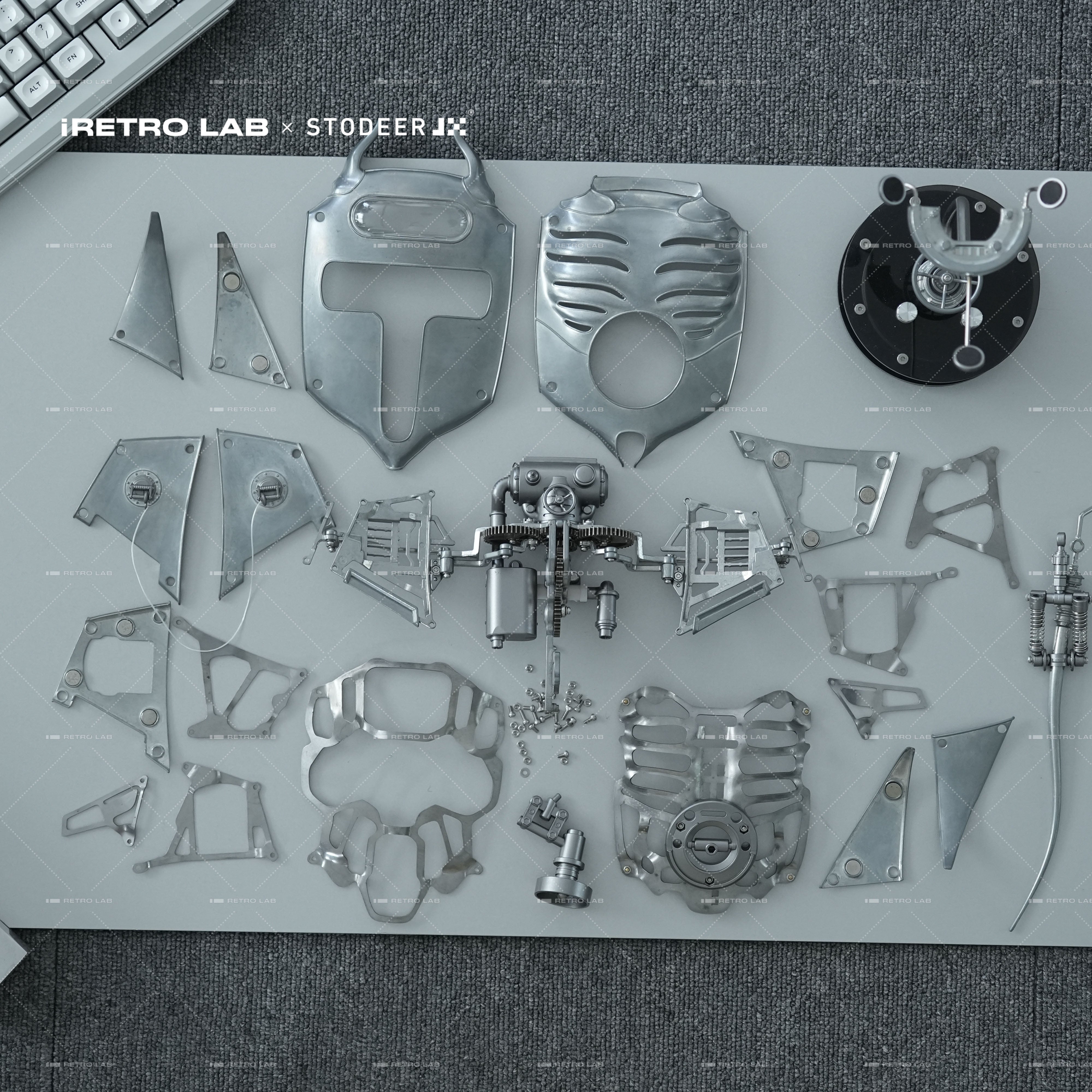 iretrolab Innovative Mechanical Metal Manta Ray Model-Perfect for Decorations and Gifts,Steampunk Style Advanced 3D Kinetic Sculpture kits  SD-01