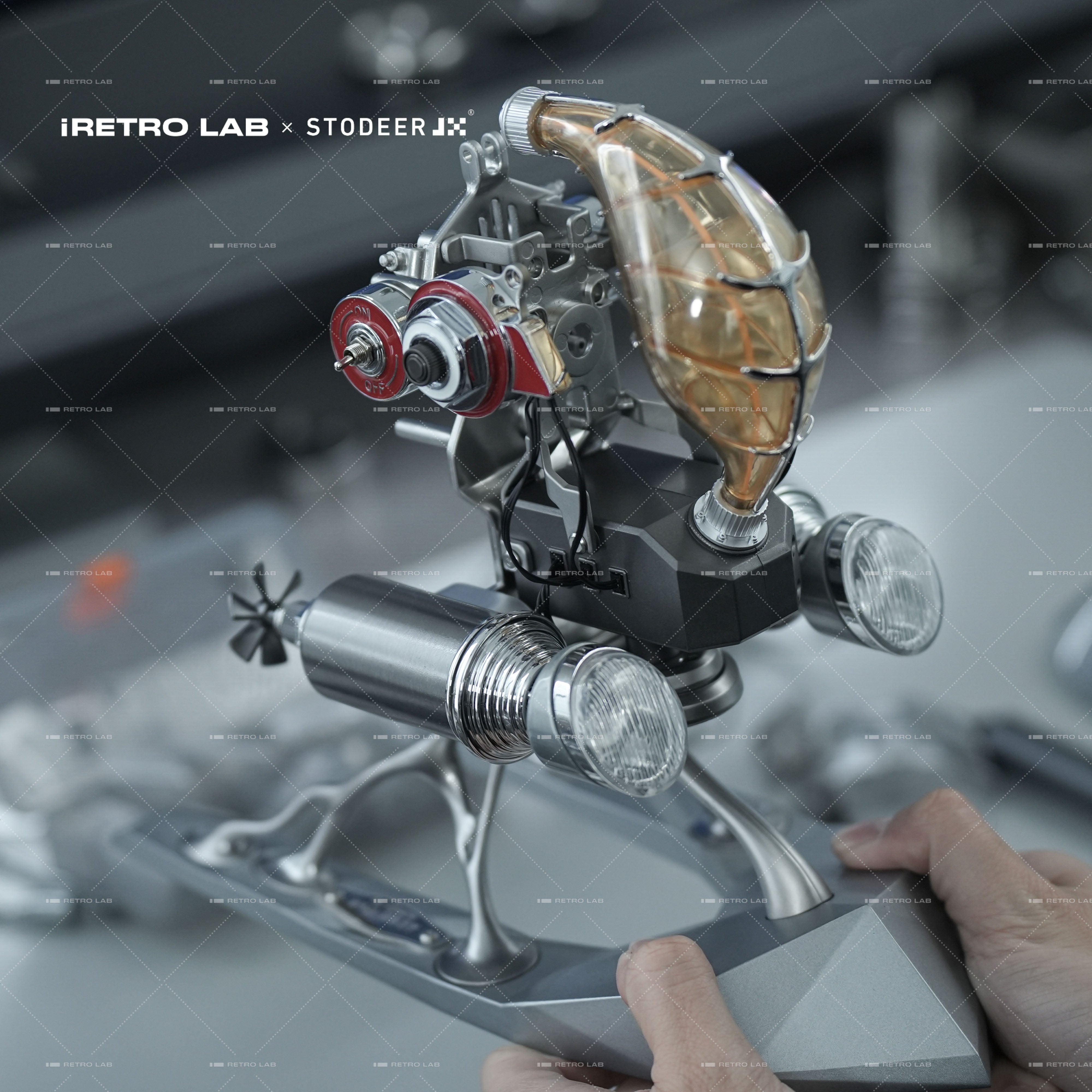 iretrolab Creative Mechanical Metal Nautilus Model, High-end Art Puzzle Kit-The Perfect Fusion of Nature and Art SD-02