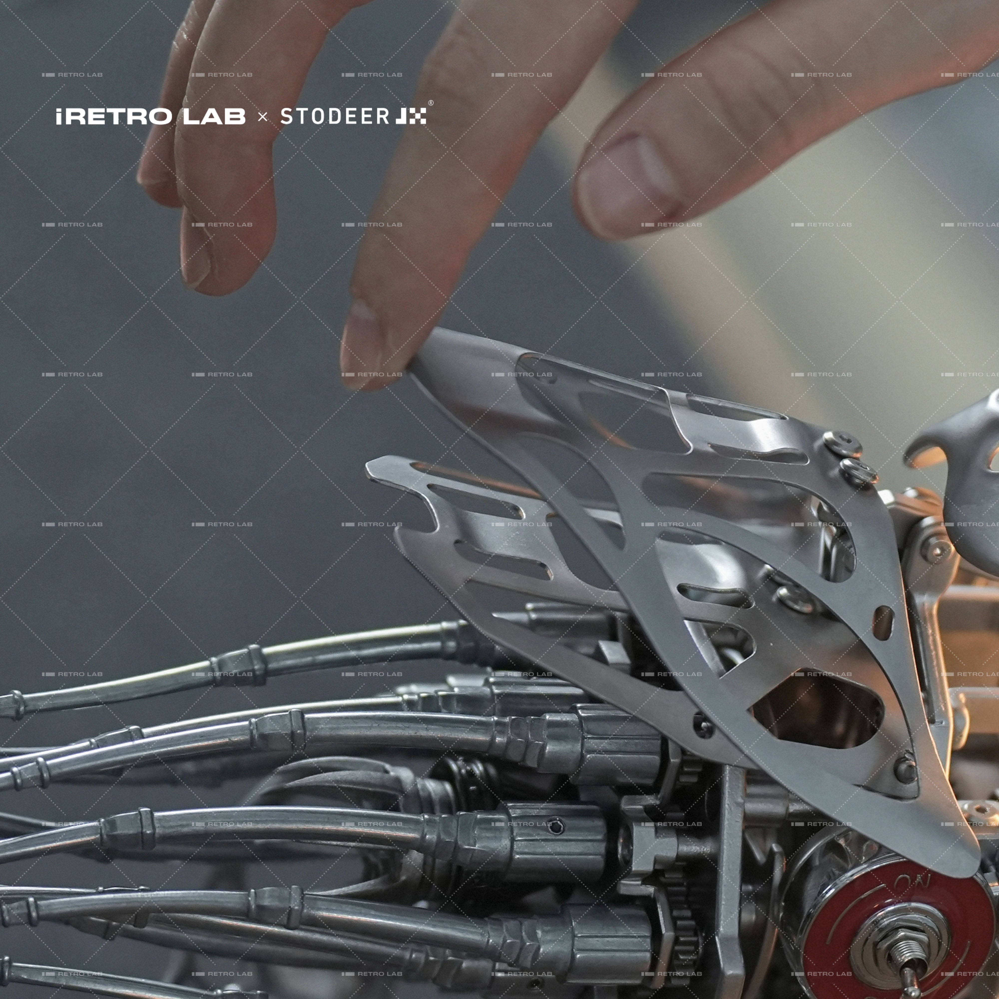 iretrolab Creative Mechanical Metal Nautilus Model, High-end Art Puzzle Kit-The Perfect Fusion of Nature and Art SD-02