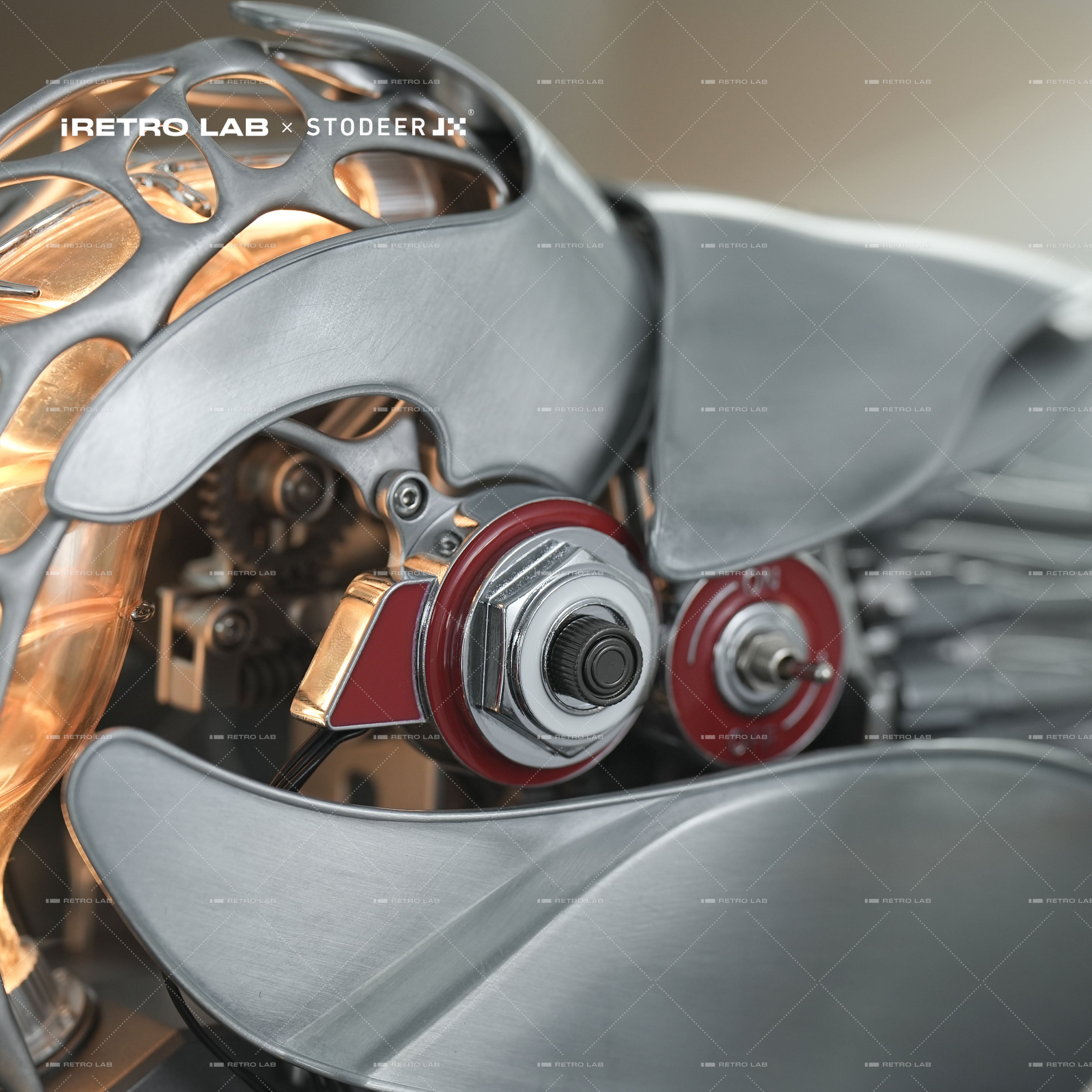 iretrolab Creative Mechanical Metal Nautilus Model, High-end Art Puzzle Kit-The Perfect Fusion of Nature and Art SD-02